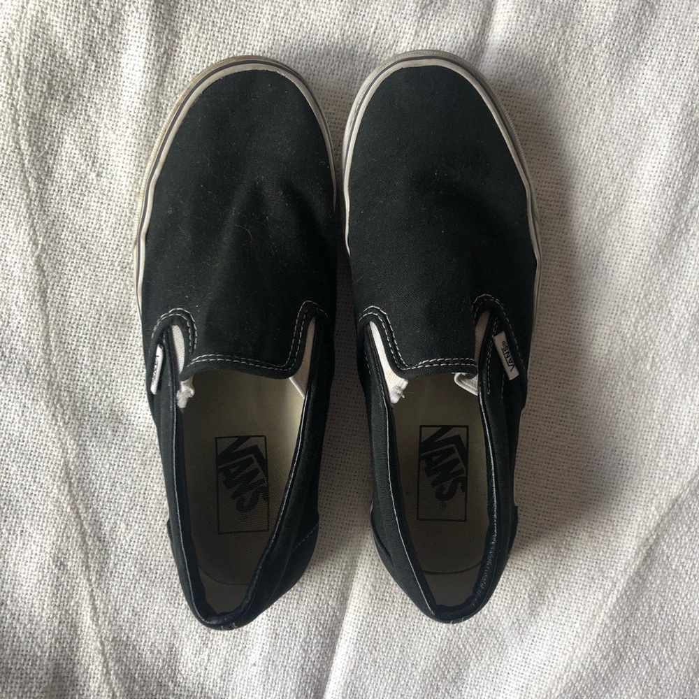 Black slip-on vans